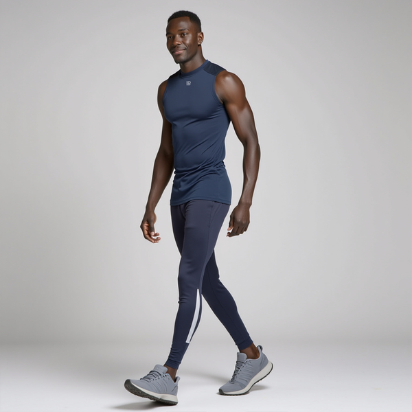 IP ACTIVE V-KNIT SINGLET - BLACK
